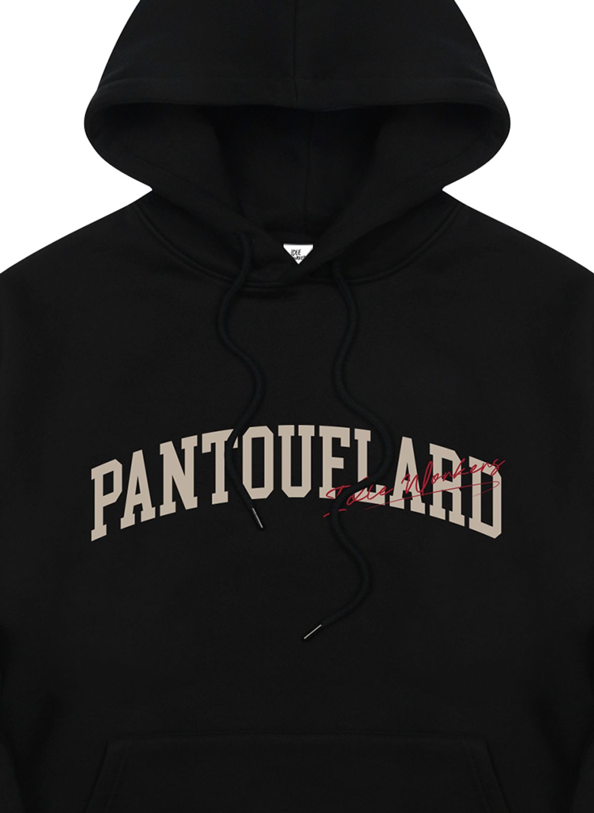 아이들워커스(IDLEWORKERS) PANTOUFLARD 기모 후드_블랙
