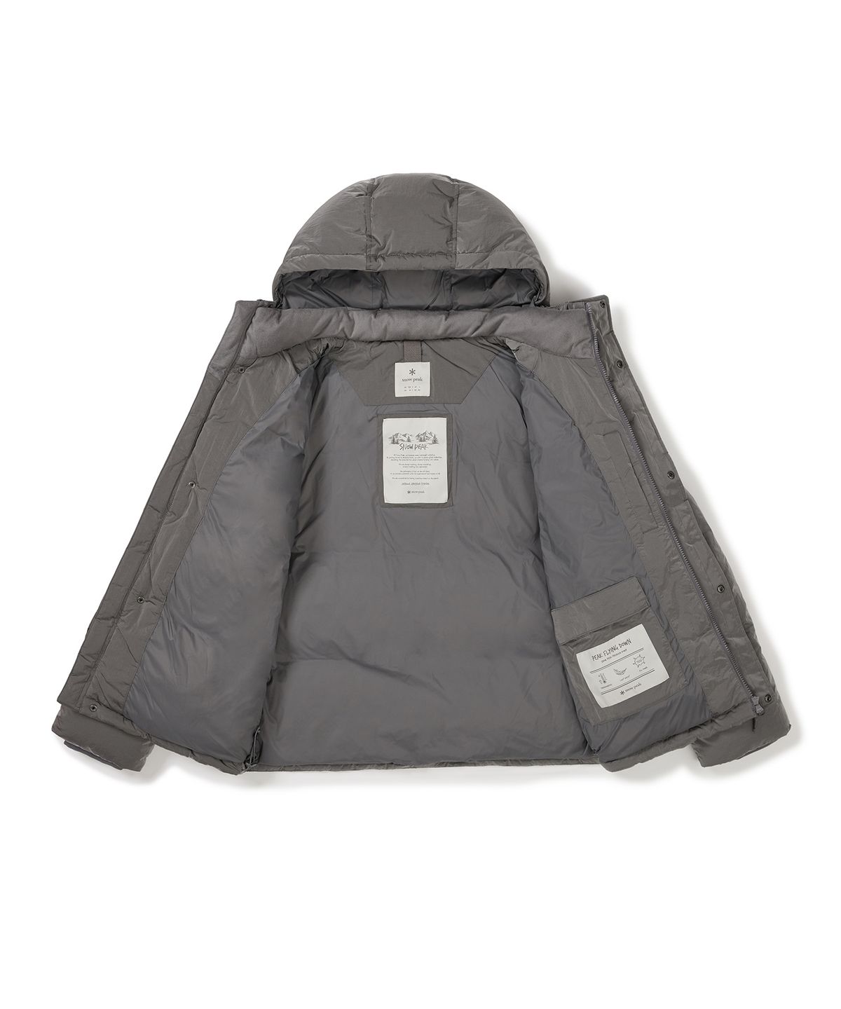 스노우피크 어패럴(SNOWPEAK APPAREL) 브라이트 후드 헤비 다운 자켓 (S24WMFDJ70) Silver Gray