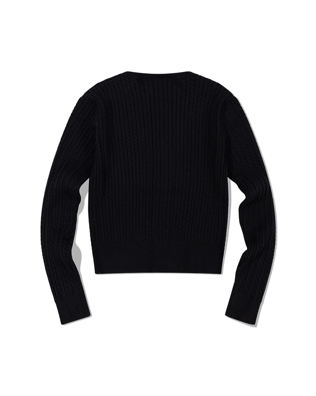 모아(MOAA) 케이블 버튼 업 카디건 (BLACK)