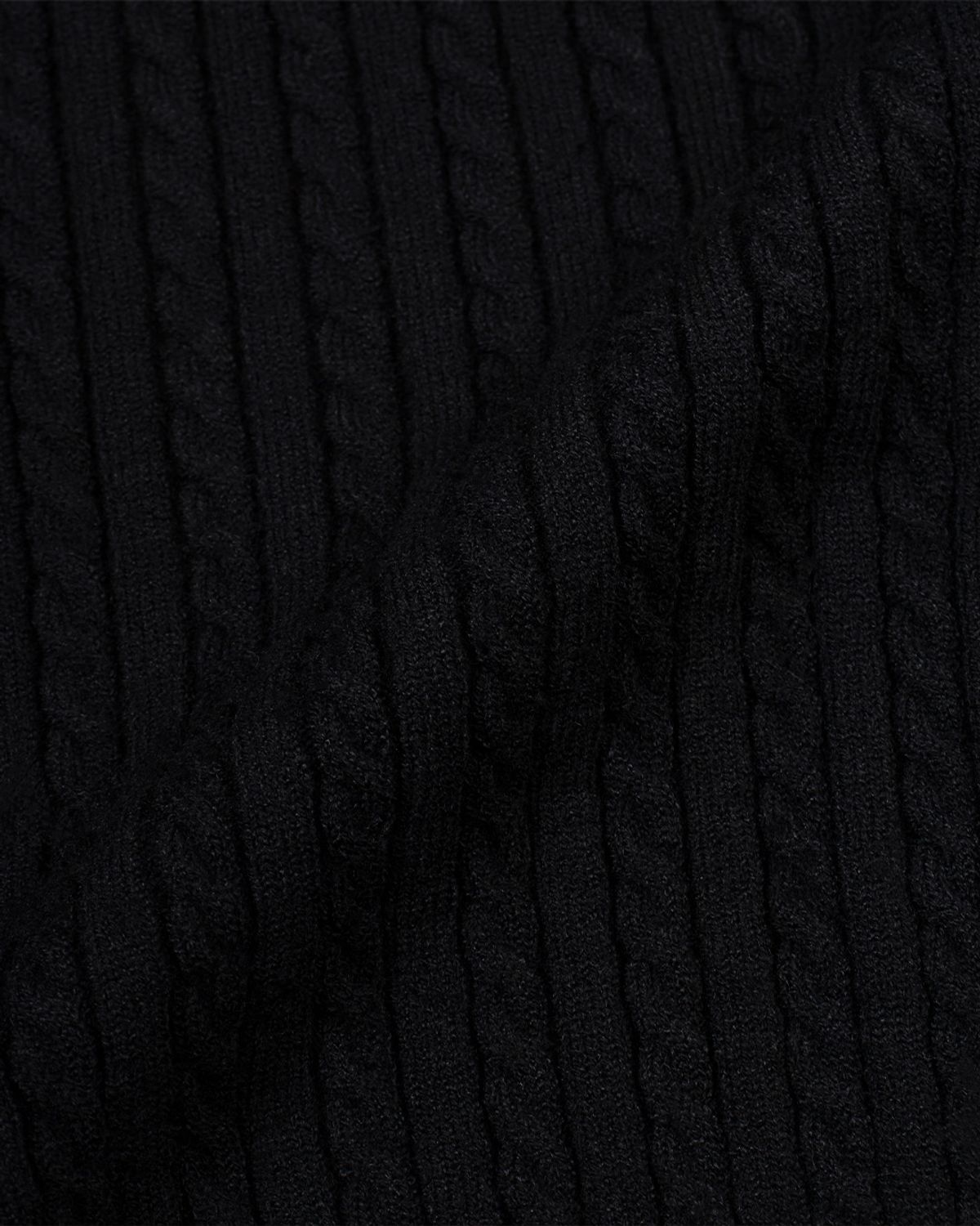 모아(MOAA) 케이블 버튼 업 카디건 (BLACK)