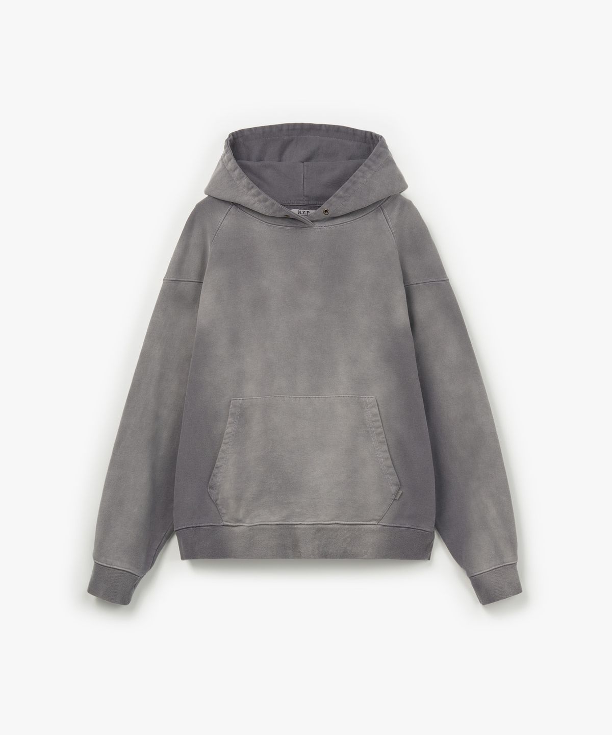 엔와이피(N.Y.P) Uneven Dyed Hoodie (charcoal)