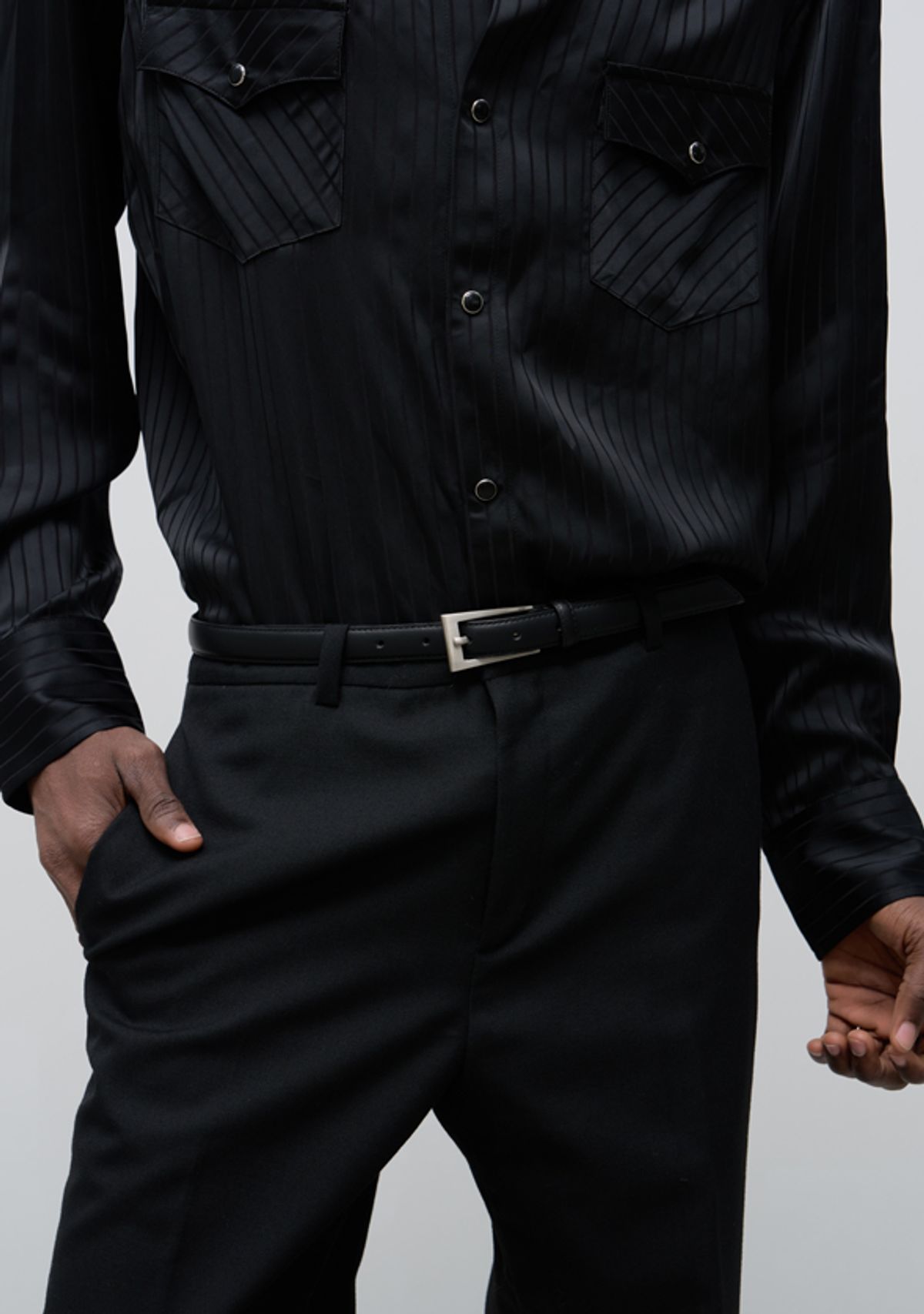 세비지(SAVAGE) 420 Leather Belt - Black