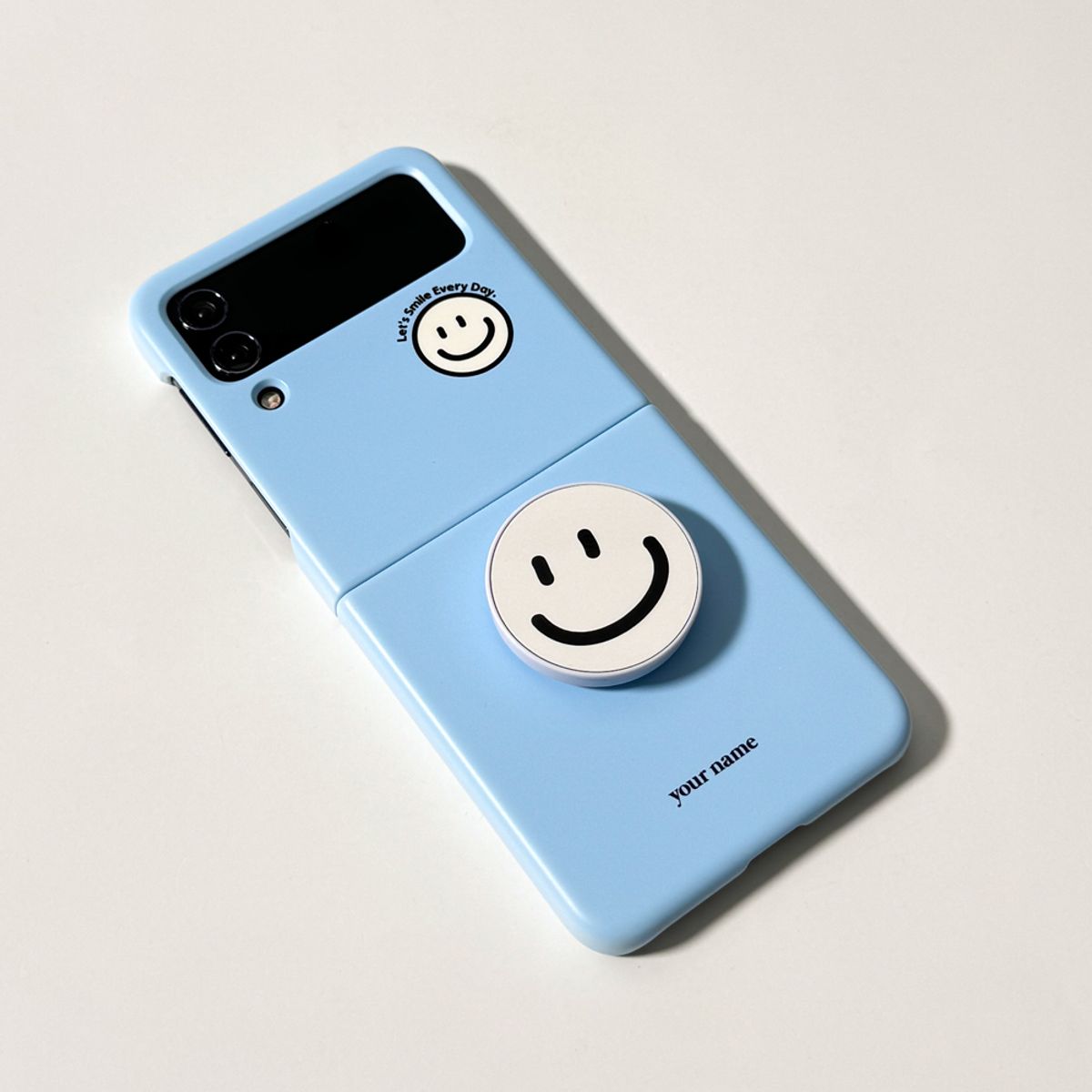 에이쓰리비쓰리(A3B3) Smile Color Pale Blue 스마일 컬러 페일 블루 (Z 플립 3.4.5.6 하드 케이스)