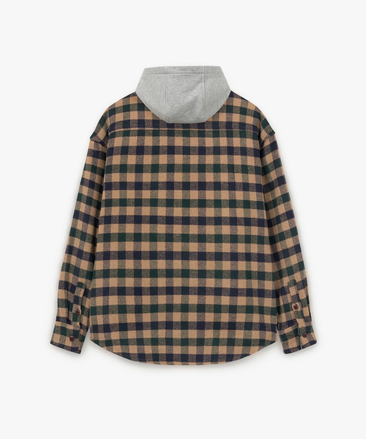 엔와이피(N.Y.P) Multi Check Hoodie Shirt (brown)