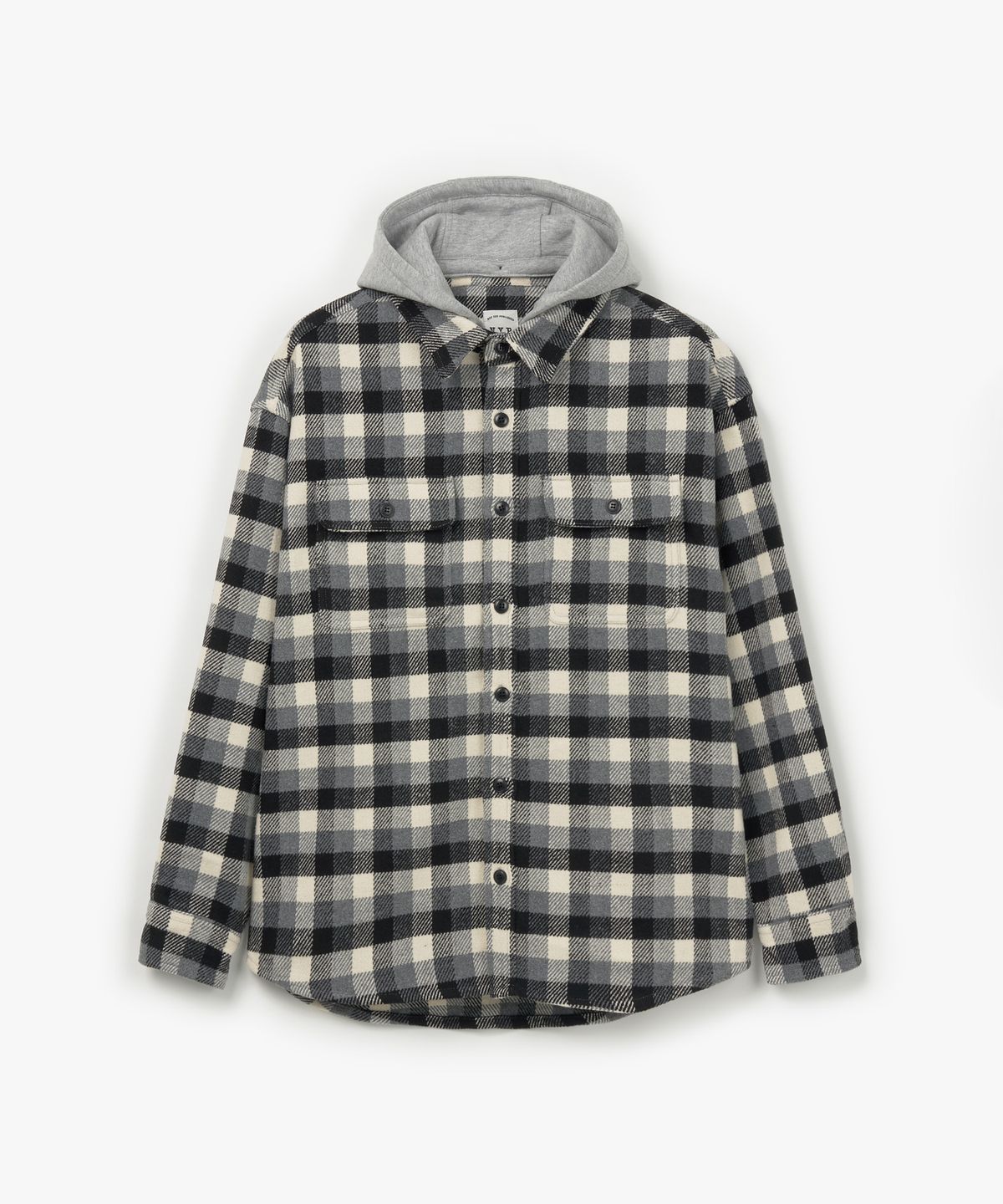 엔와이피(N.Y.P) Multi Check Hoodie Shirt (black)