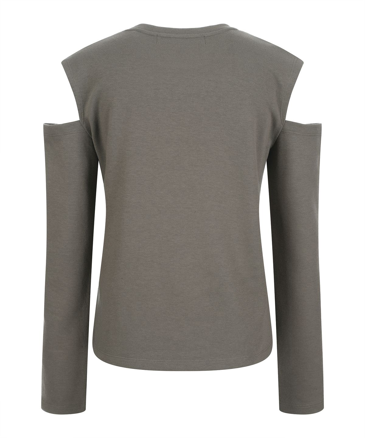 라라폭스(LALAFOX) SHOULDER CUT OUT PRINTING T-SHIRT 프린팅 티셔츠 BROWN BQ4CL024