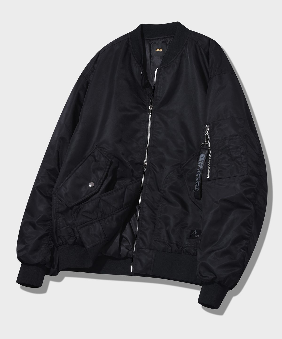 지프(JEEP) 2way MA-1 포켓 항공점퍼 BLACK (JQ5JPU001BK)