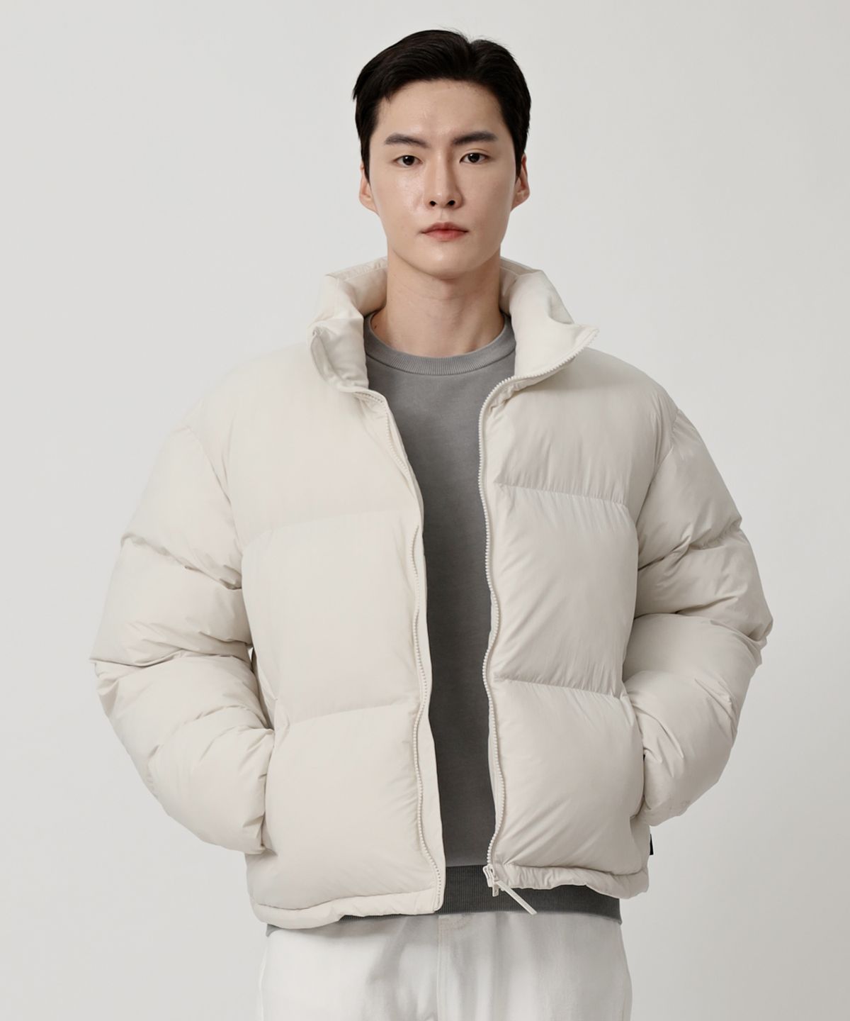 지프(JEEP) 미니멀 푸퍼 숏 패딩 L/BEIGE (JP5JPU293LE)