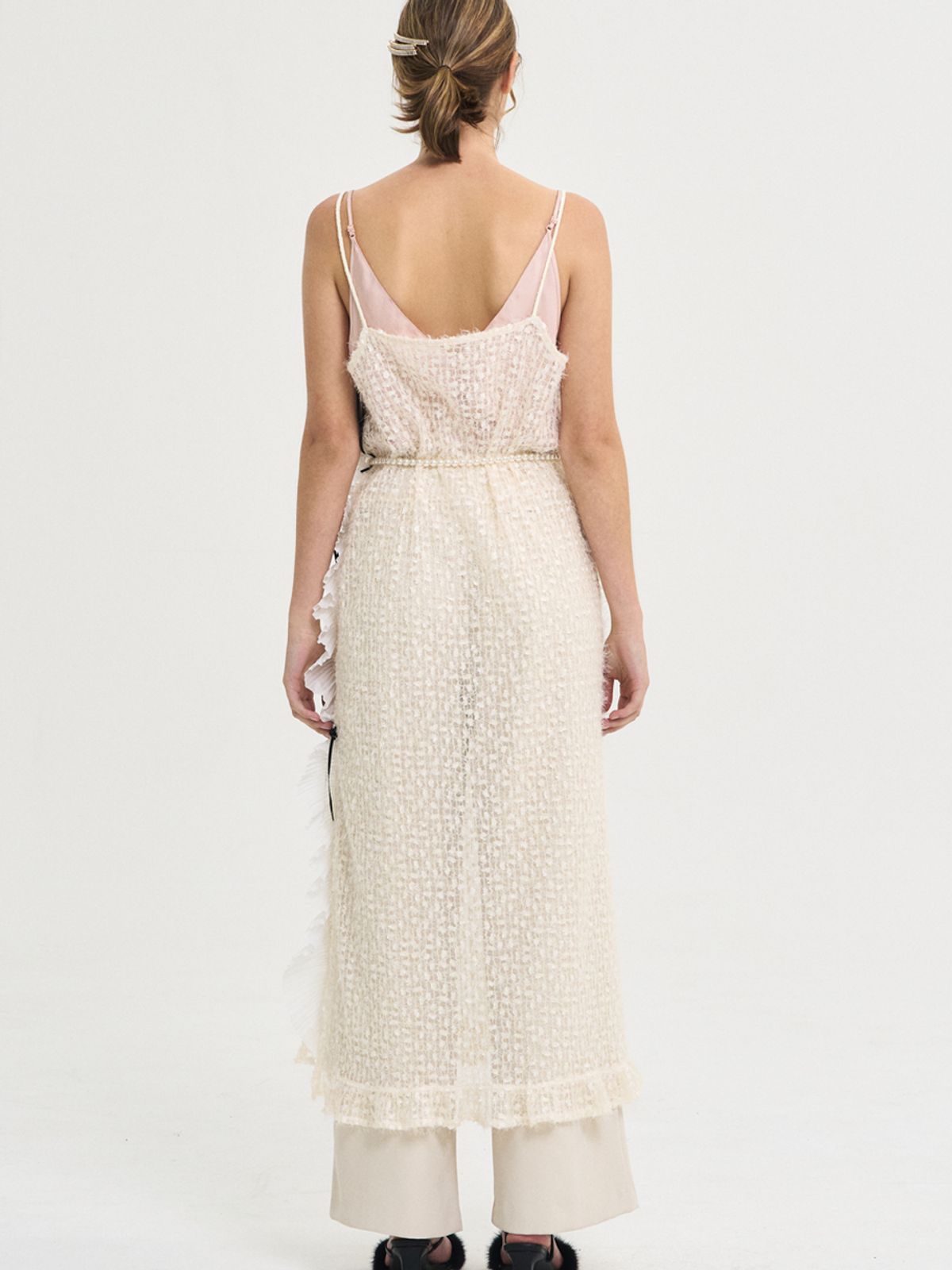쏘리, 투 머치 러브(SORRY, TOO MUCH LOVE) Melody Lace Layered Ruffle Dress_Cream