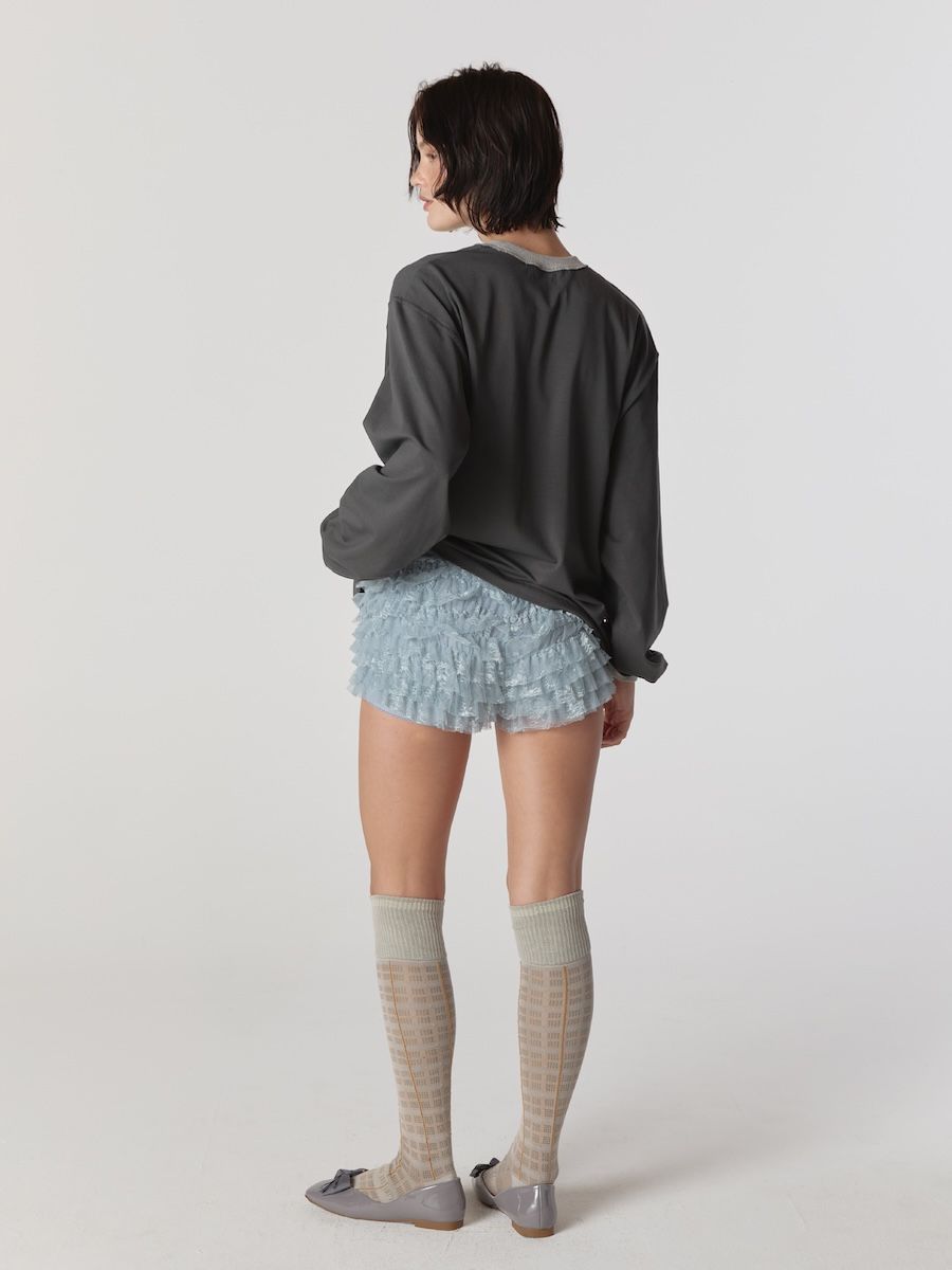 ☆韓国の人気☆【GLOWNY】☆POLLY LACE BLOOMER SHORT.S☆ POLLY LACE BLOOMER SHORTS (BLACK) - GLOWNY