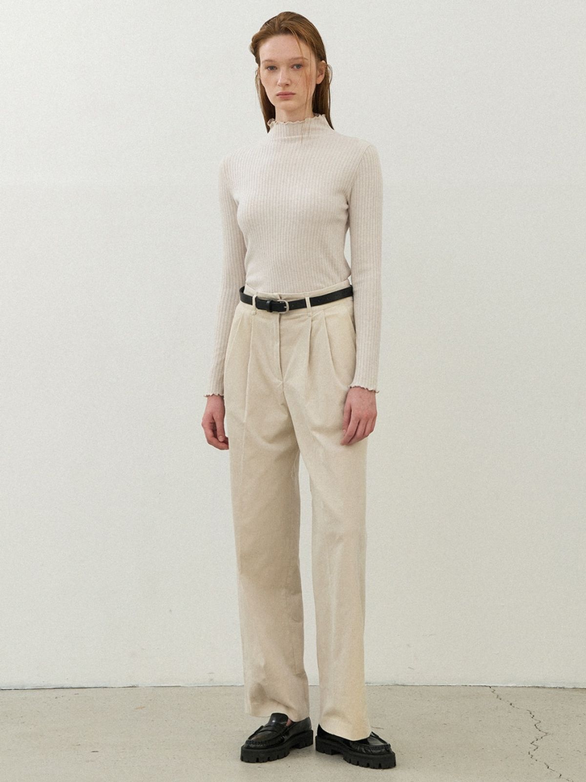 아틀리에 나인(ATELIER NAIN) (T-6942)ESSENTIAL RIBBED TEE