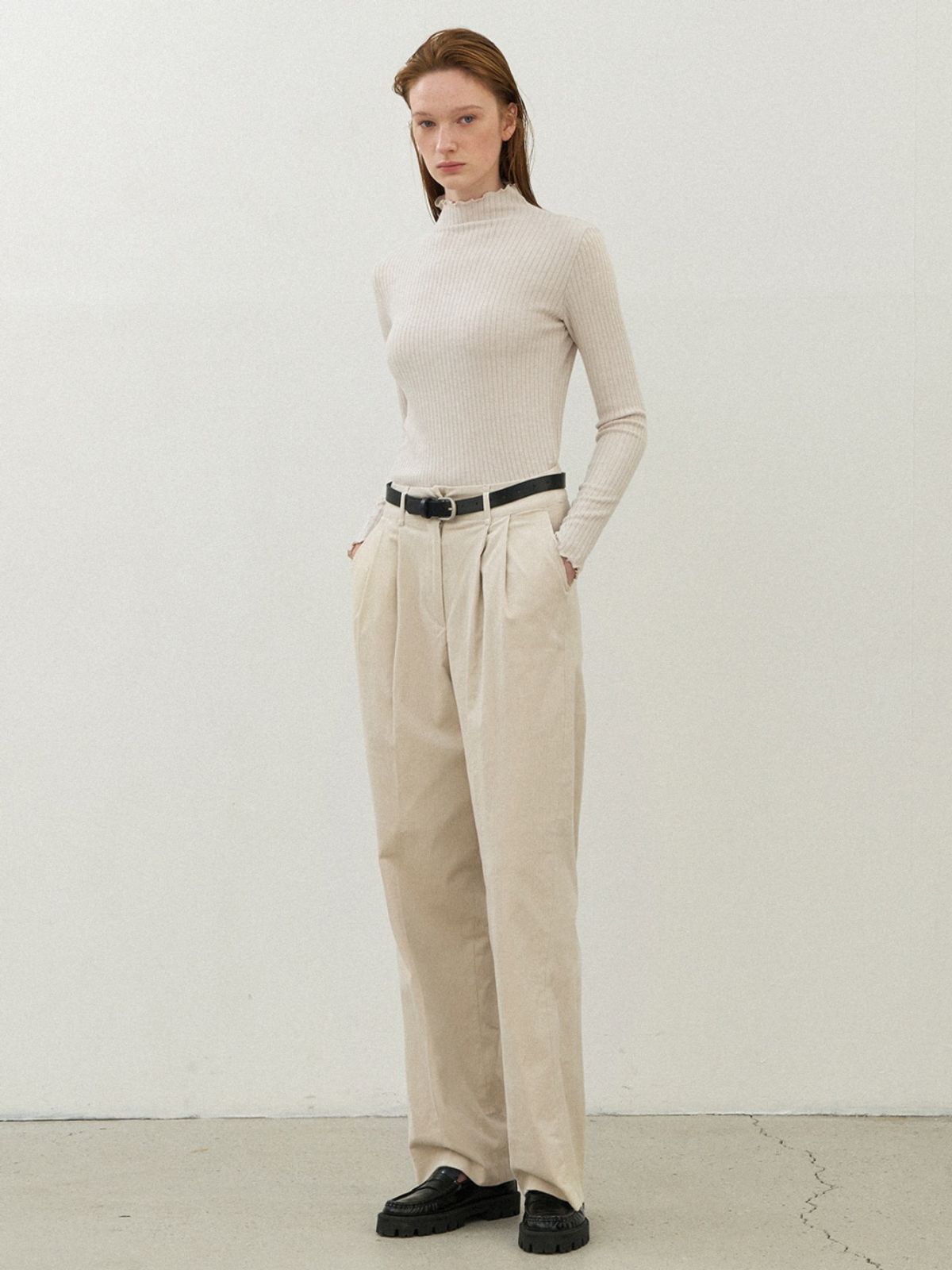 아틀리에 나인(ATELIER NAIN) (T-6942)ESSENTIAL RIBBED TEE