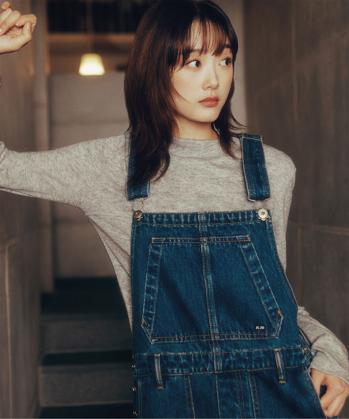 쥬시쥬디(JUCYJUDY) J데님코듀로이믹스오버롤 JYOP722A