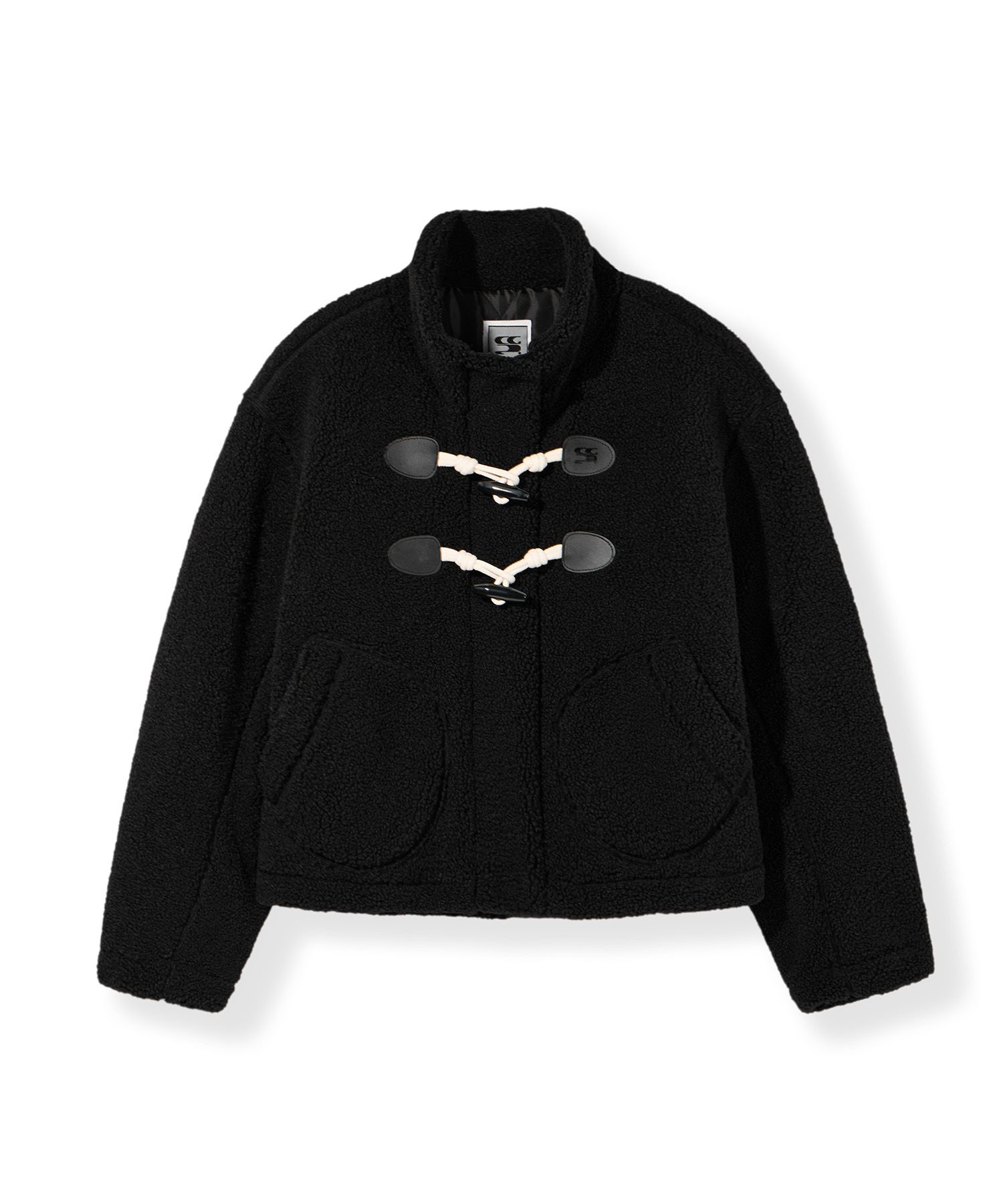 フリースジャケット codegraphy Women's Duffel Short Fleece Jumper Black MUSINSA | Codegraphy (Women) Duffle Short Fleece Jumper_Black