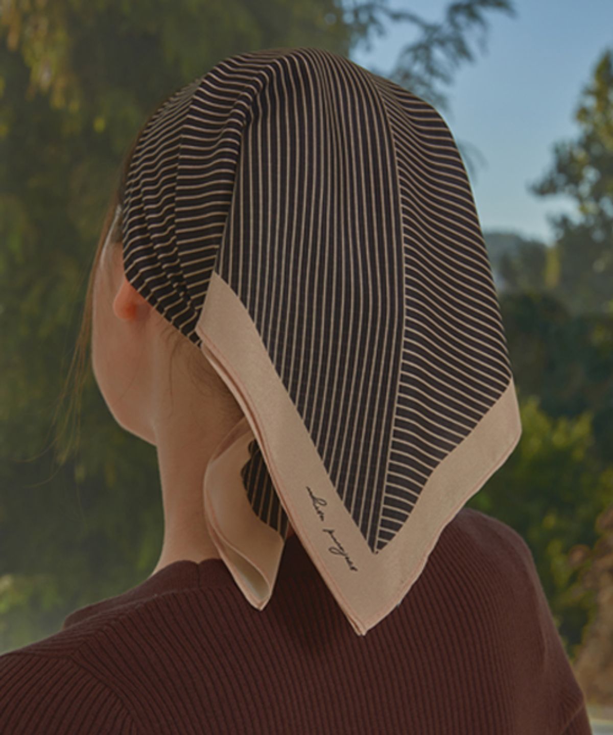 화이트프로젝트(WHITE PROJECT) [기프트박스]_STRIPE SILK SCARF_2COLOR
