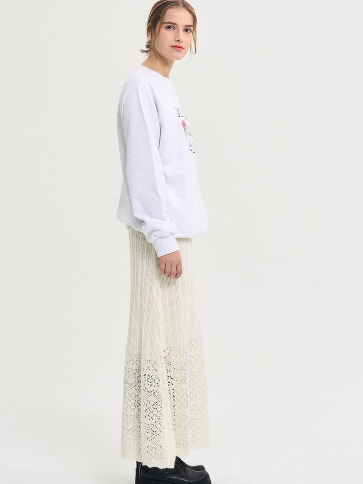 쏘리, 투 머치 러브(SORRY, TOO MUCH LOVE) Flowers Must Boom Sweatshirt_Melange