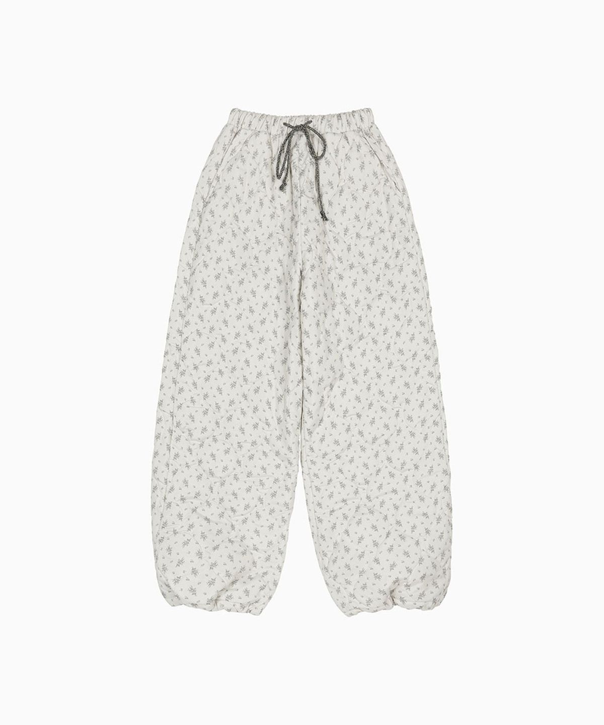 오헤시오(OHESHIO) FLOWER PADDING PANTS, GRAY