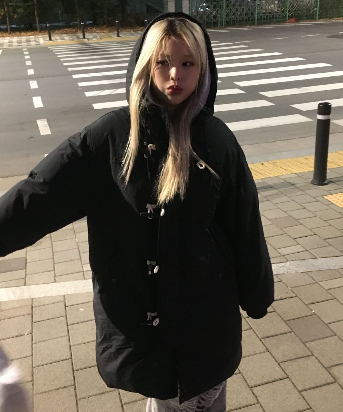코드그라피(CGP) 롱 더플 패딩_블랙