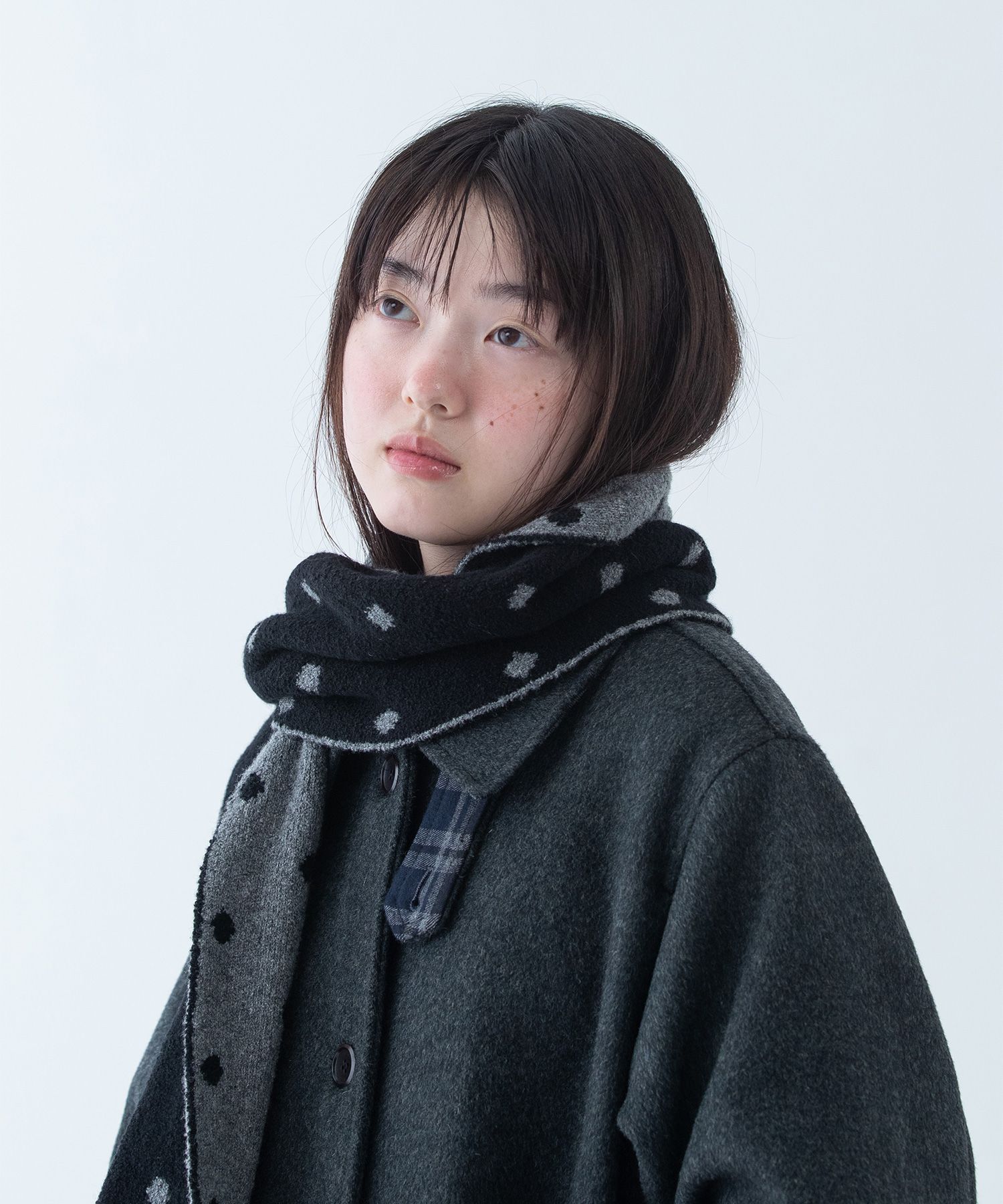 oheshio ドット　マフラー oheshio DOT SHEER PATTERN SCARF - メルカリ