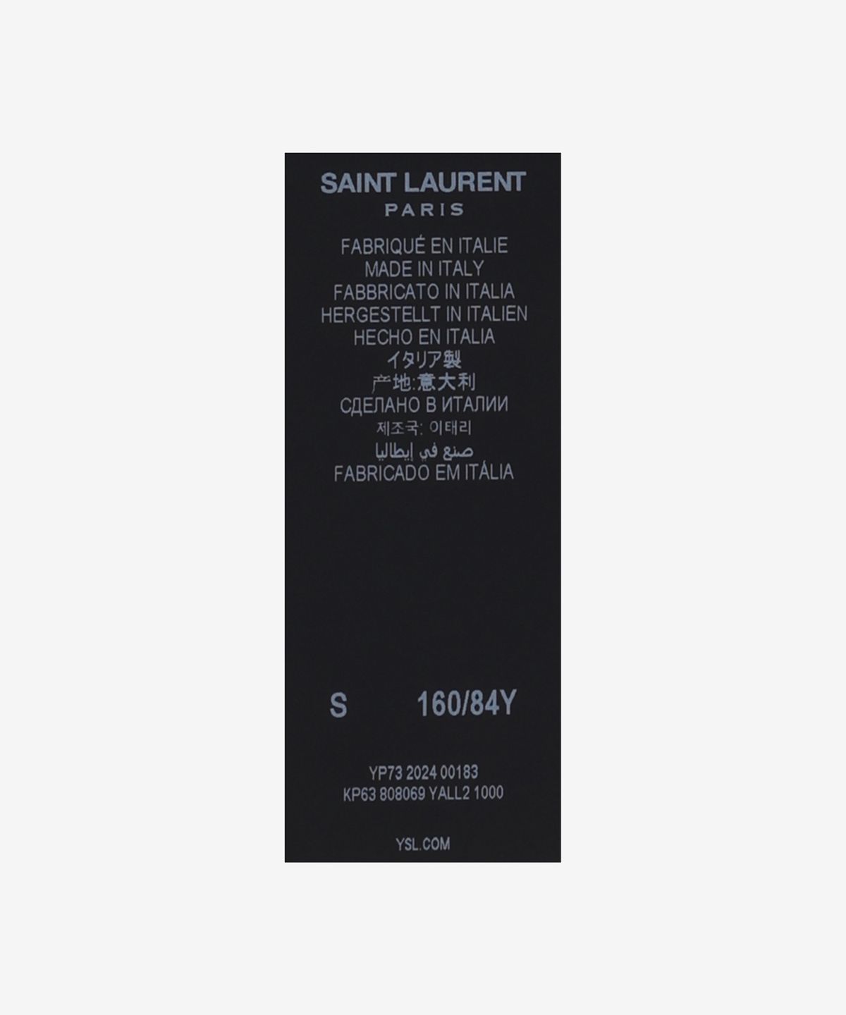 생로랑(SAINT LAURENT) 캐시미어 오픈워크 라운드 넥 니트 - 블랙 / 808069YALL21000