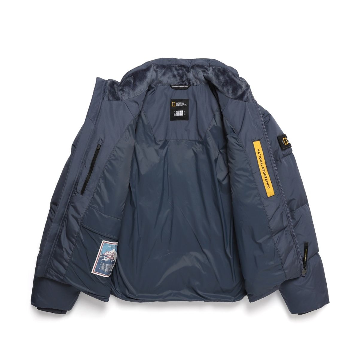 내셔널지오그래픽(NATIONALGEOGRAPHIC) N244UDW910 레이만 숏기장 다운 점퍼 DUSTY NAVY