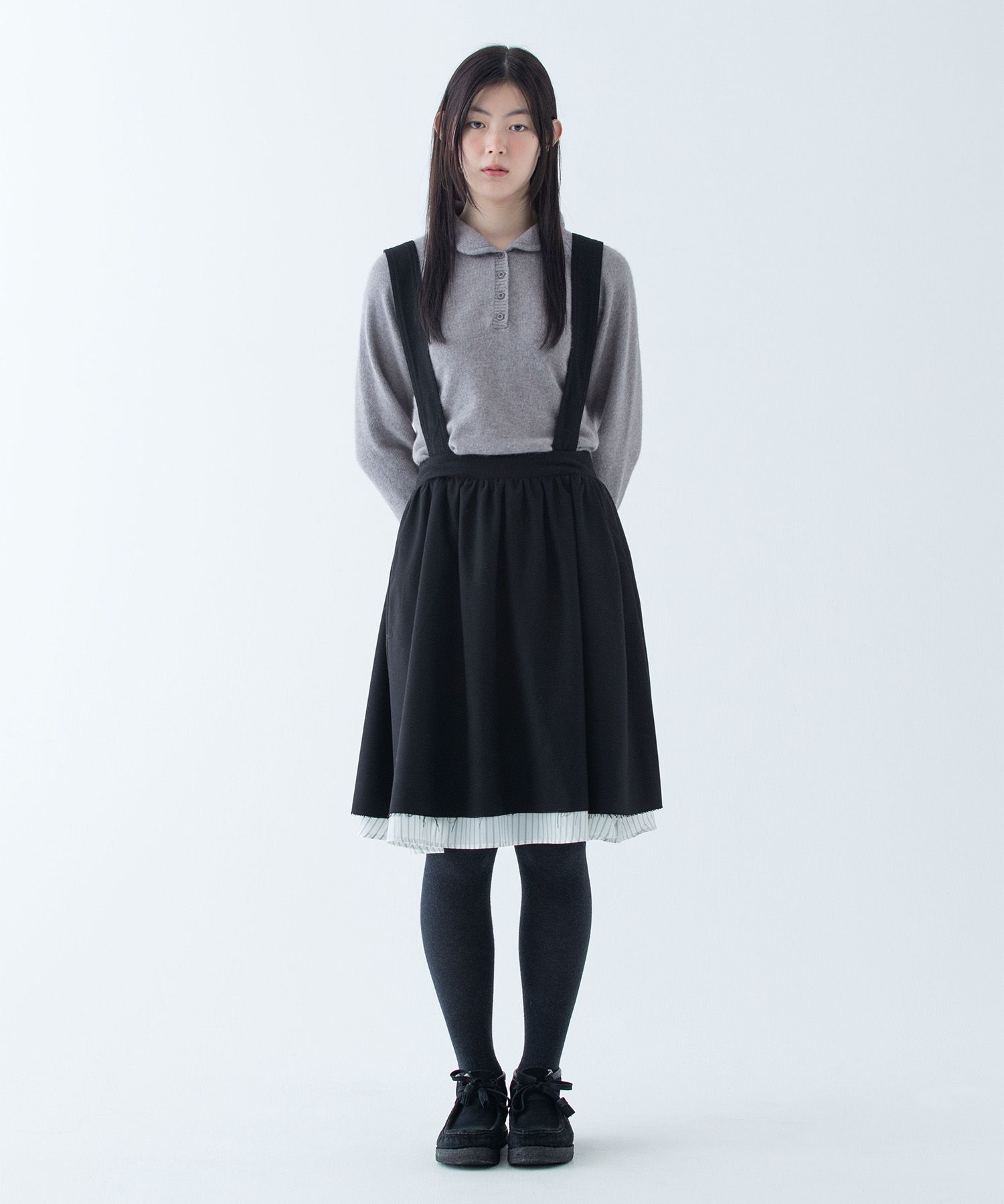 [OHESHIO] / ☆ SHOULDER STRAP SKIRT / BLACK MUSINSA | OHESHIO SHOULDER STRAP SKIRT, BLACK