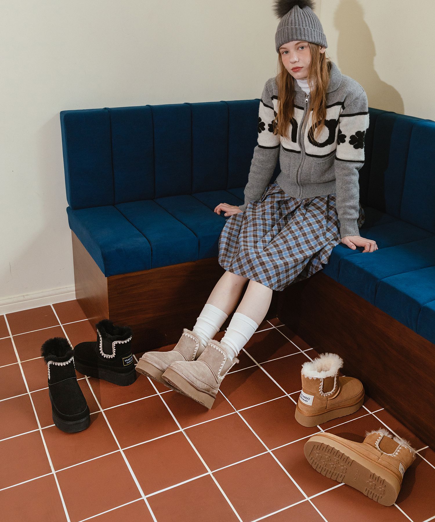 MUSINSA公式 | MACMOC ムンチ 3カラー 牛革 防寒ブーツ 4cm