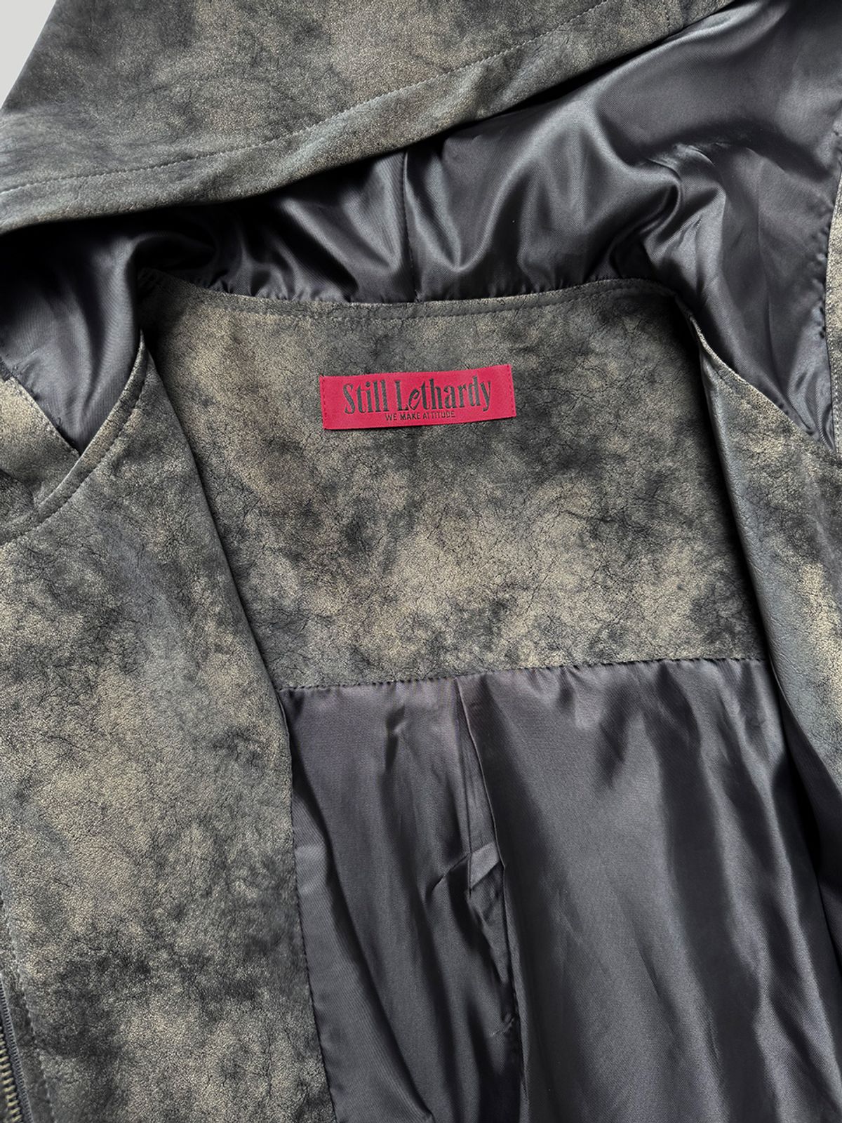 스틸레써디(STILLLETHARDY) CLOUDY LEATHER HOOD JACKET