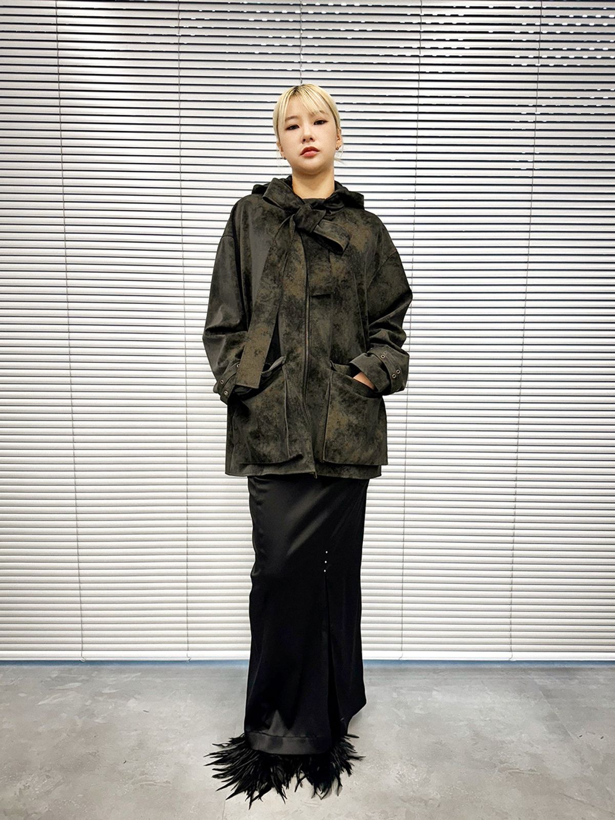 스틸레써디(STILLLETHARDY) CLOUDY LEATHER HOOD JACKET