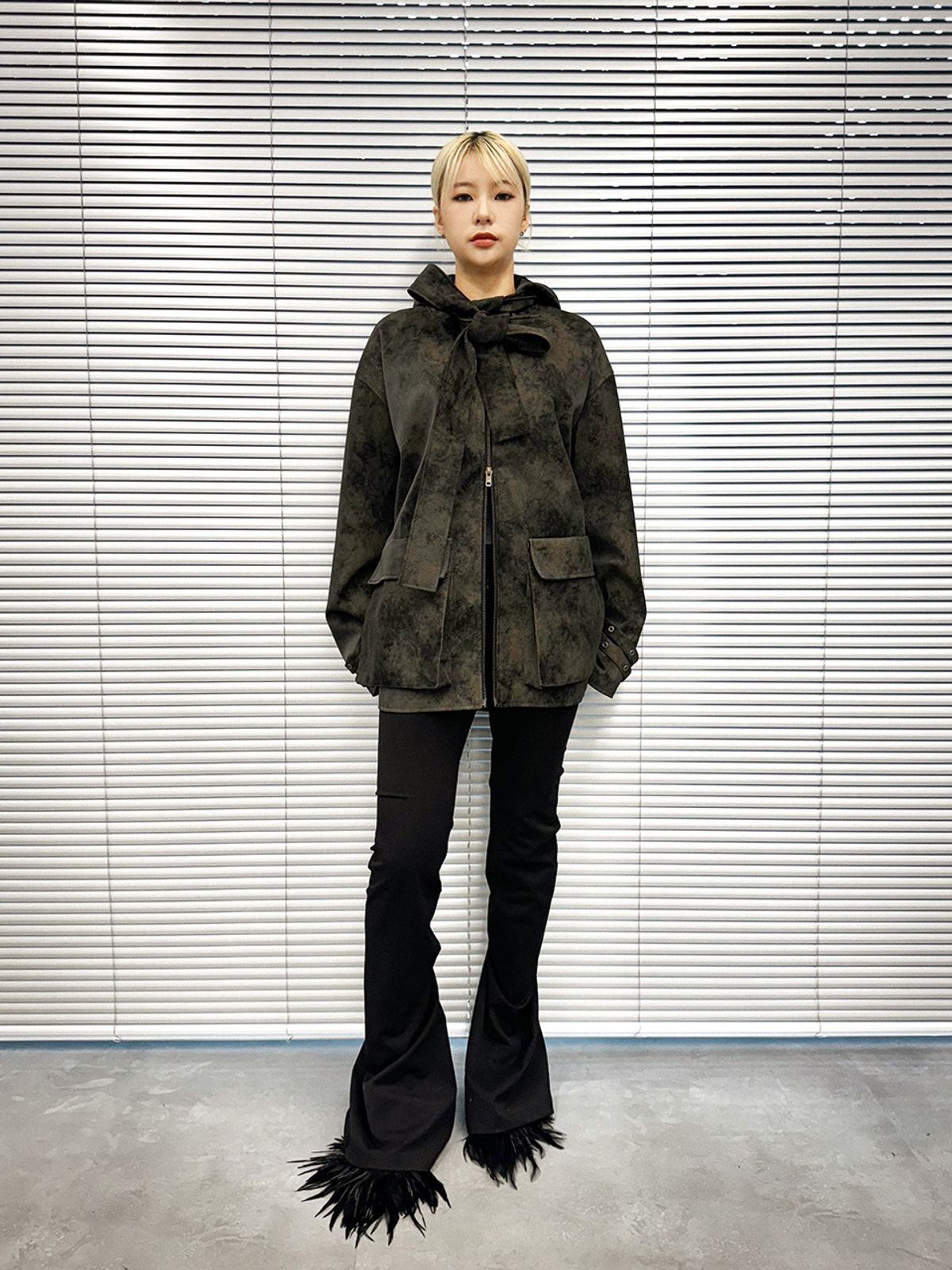 스틸레써디(STILLLETHARDY) CLOUDY LEATHER HOOD JACKET