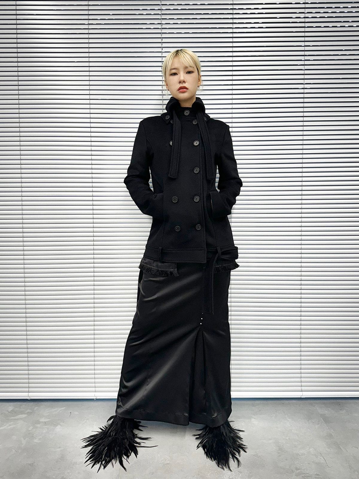 스틸레써디(STILLLETHARDY) HIGH-NECK DOUBLE COAT