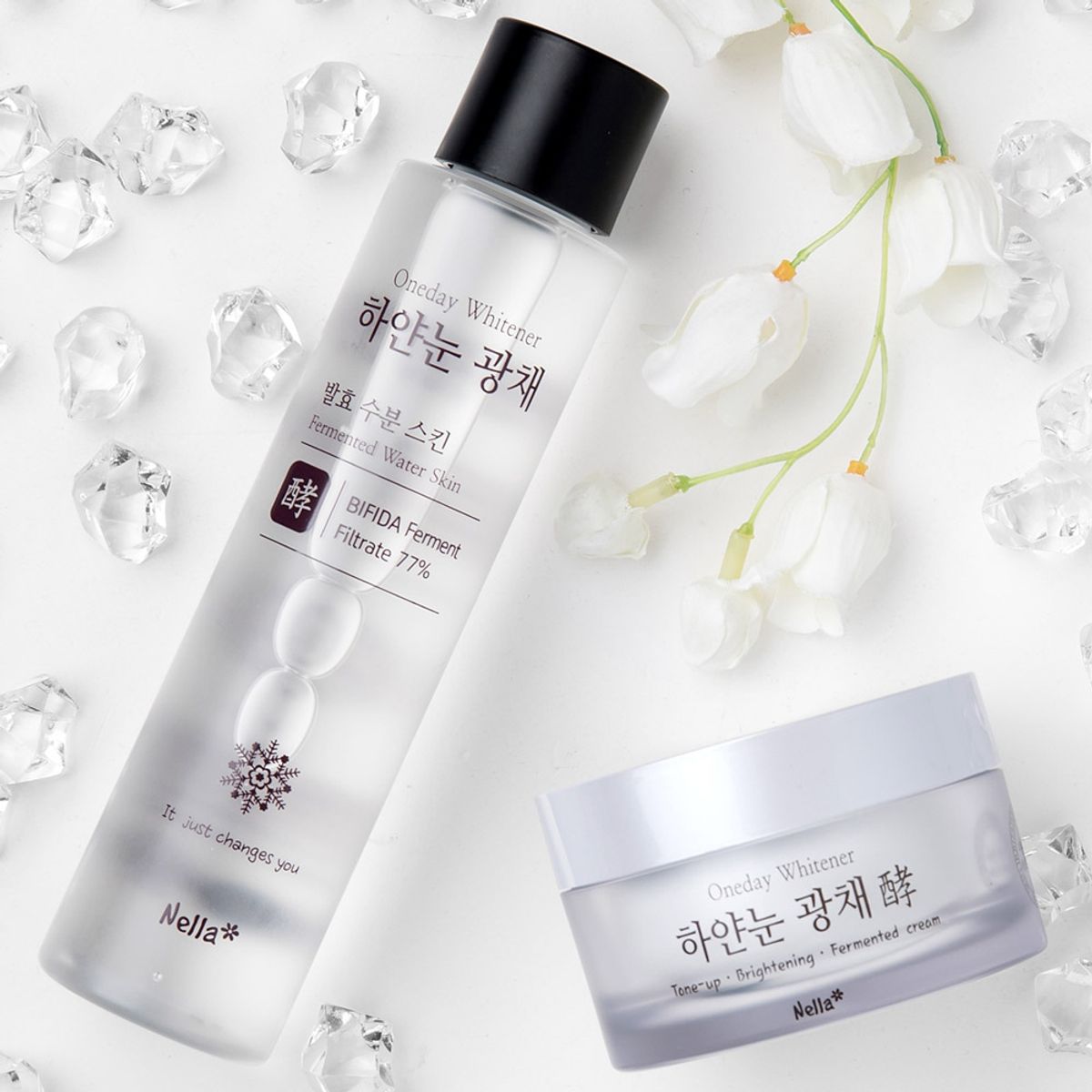 넬라(NELLA) 하얀눈 광채 발효 수분 스킨 150ml