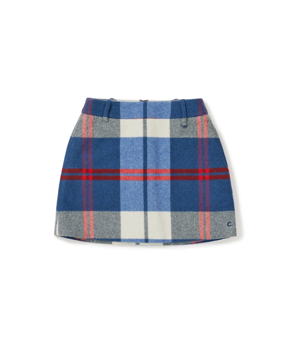 클로브(CLOVE) [24FW clove] Wool Check Skirt (Blue)
