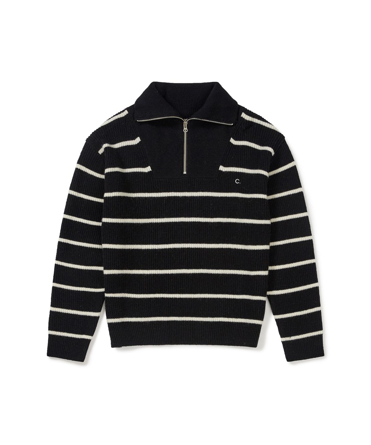 클로브(CLOVE) [24FW clove] Half-Zip Knit Sweater (Black)