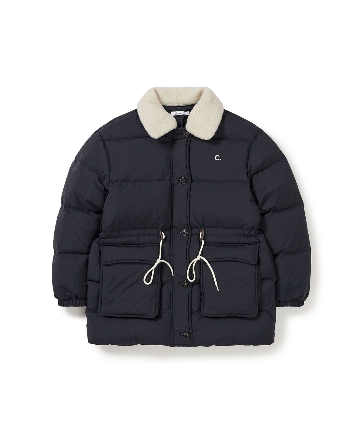 클로브(CLOVE) [24FW clove] Collar Goose Down Jacket (Dark Navy)