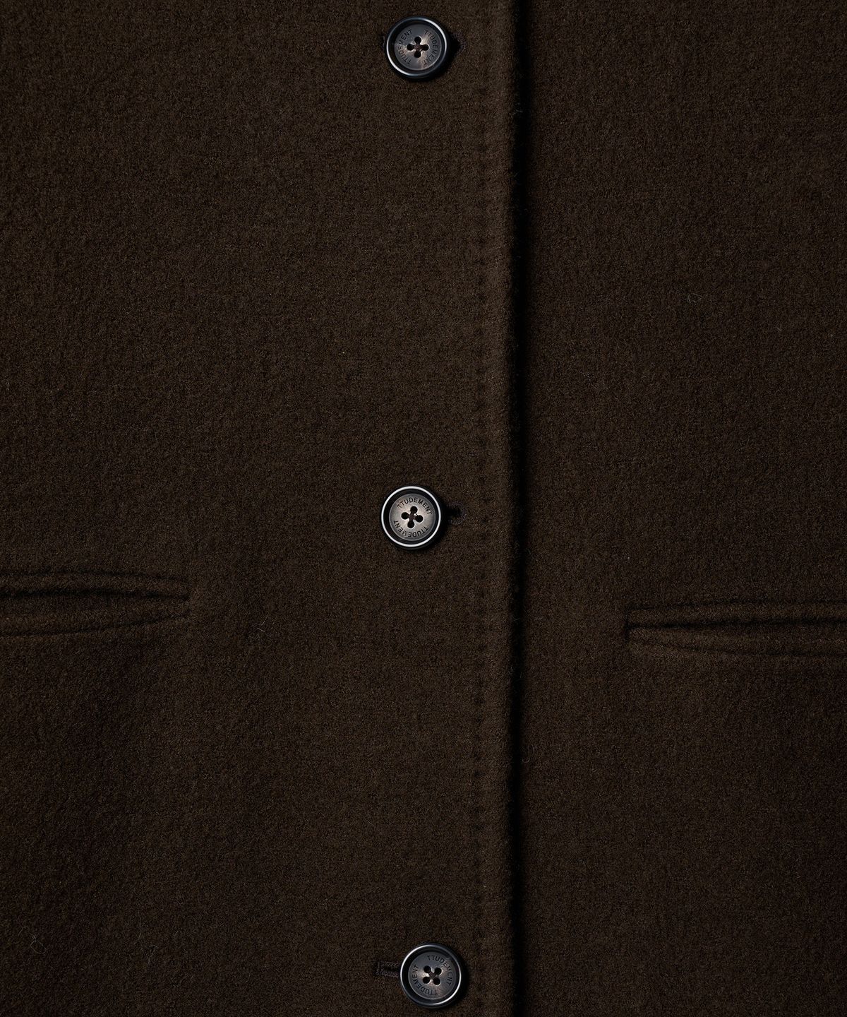 튜드먼트(TTUDEMENT) [4COLORS] CLASSIC WOOL HALF COAT