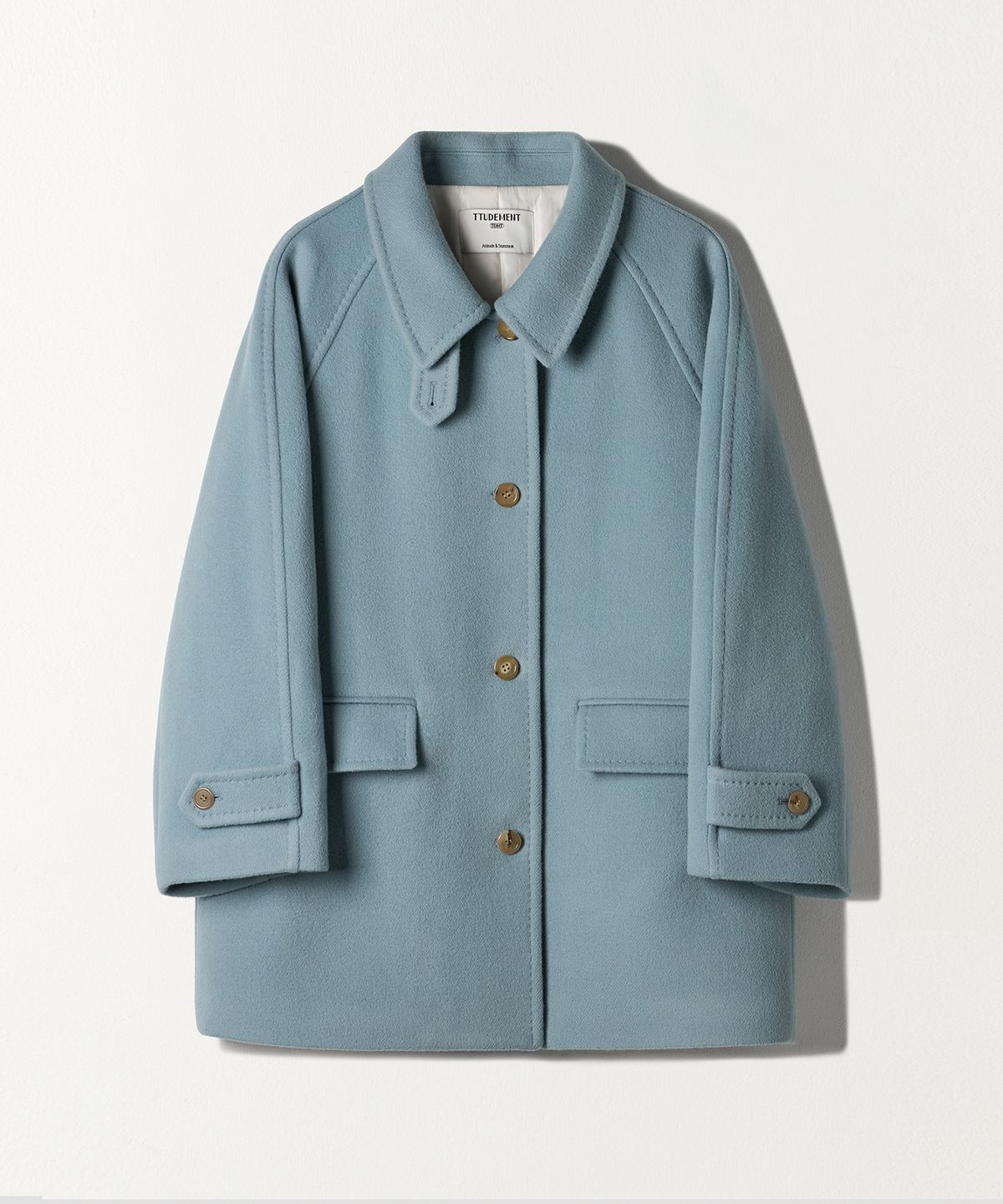튜드먼트(TTUDEMENT) [4COLORS] CLASSIC WOOL HALF COAT