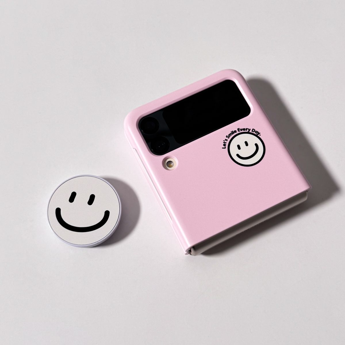 에이쓰리비쓰리(A3B3) Smile Color Pale Pink 스마일 컬러 페일 핑크 (Z 플립 3.4.5.6 하드 케이스)