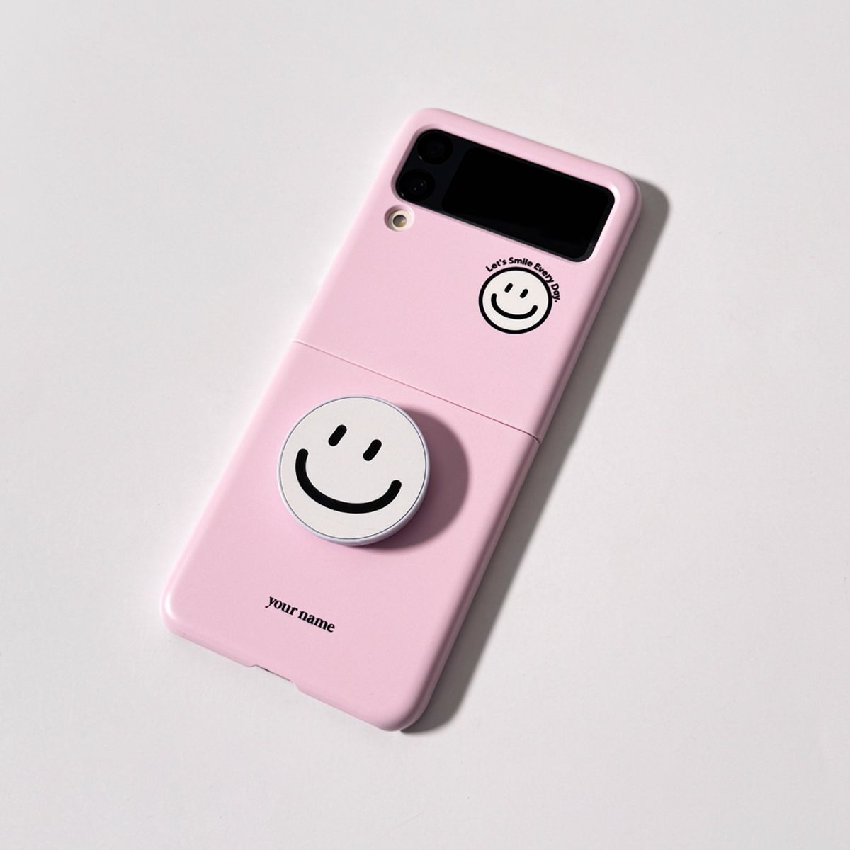에이쓰리비쓰리(A3B3) Smile Color Pale Pink 스마일 컬러 페일 핑크 (Z 플립 3.4.5.6 하드 케이스)