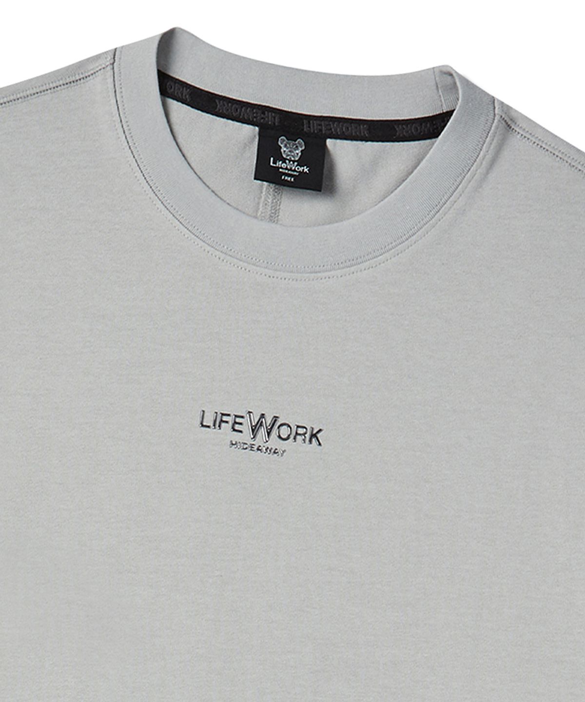 라이프워크(LIFEWORK) 고주파 로고 긴팔 티셔츠