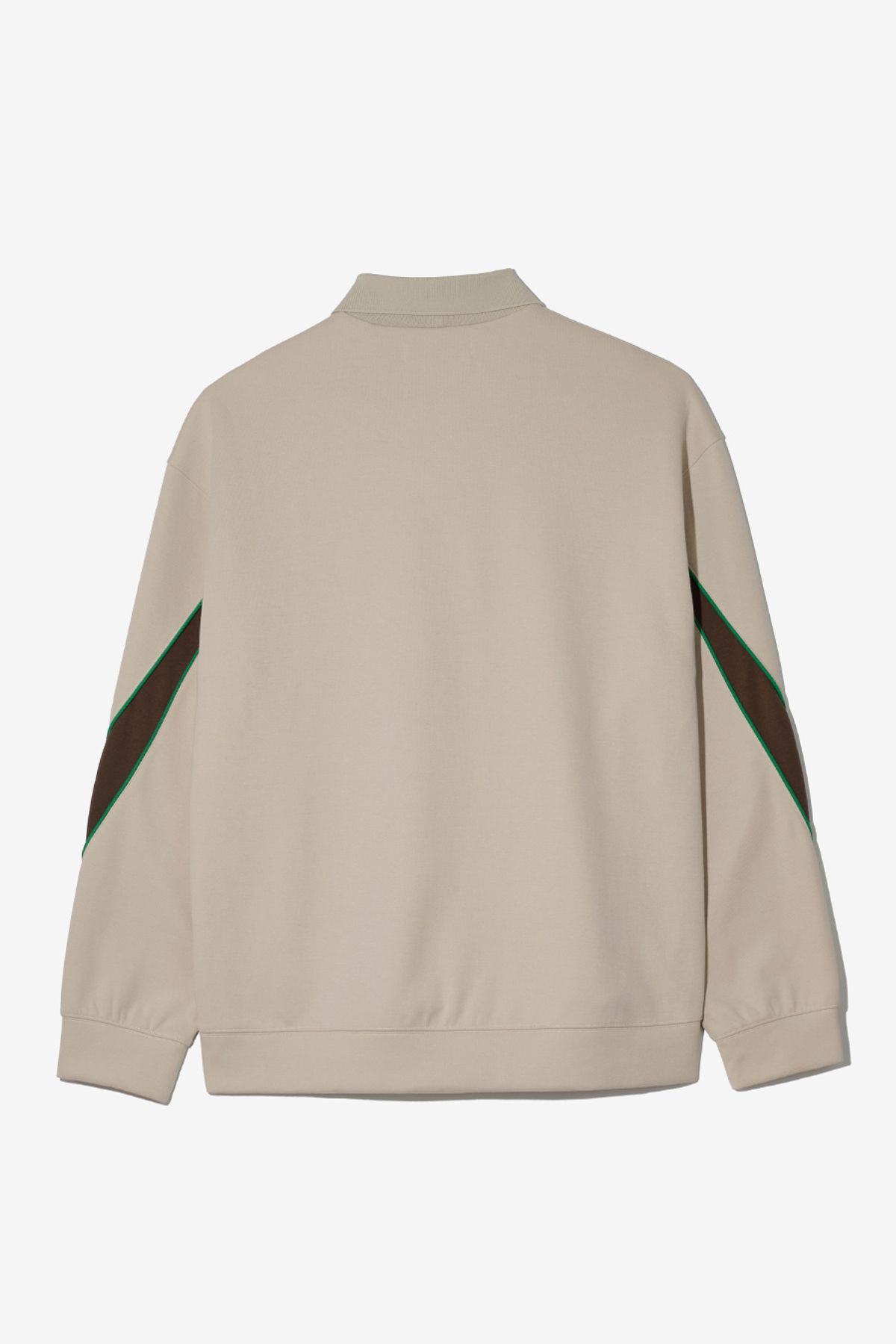논타입(NONTYPE) PANELED PIPING L/S PK T-SHIRTS (BEIGE)