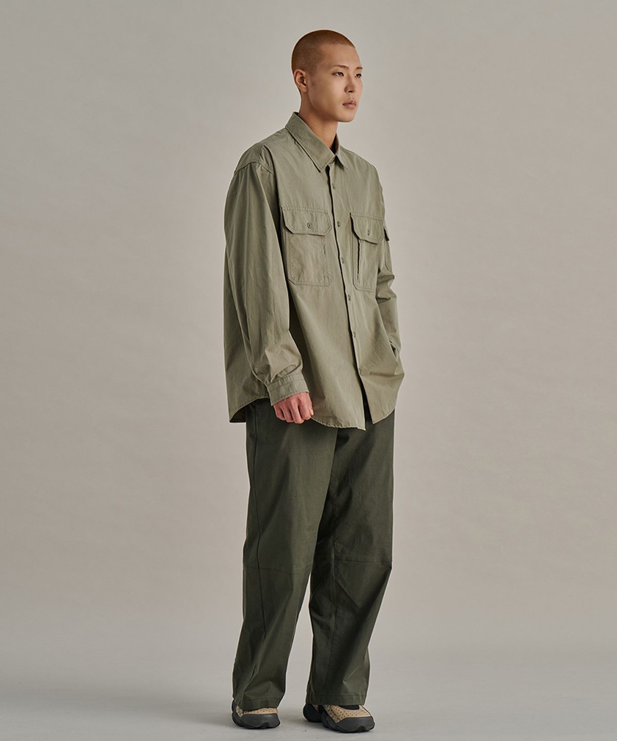 논타입(NONTYPE) COMFY 3PK HEAVY SHIRTS (KHAKI)