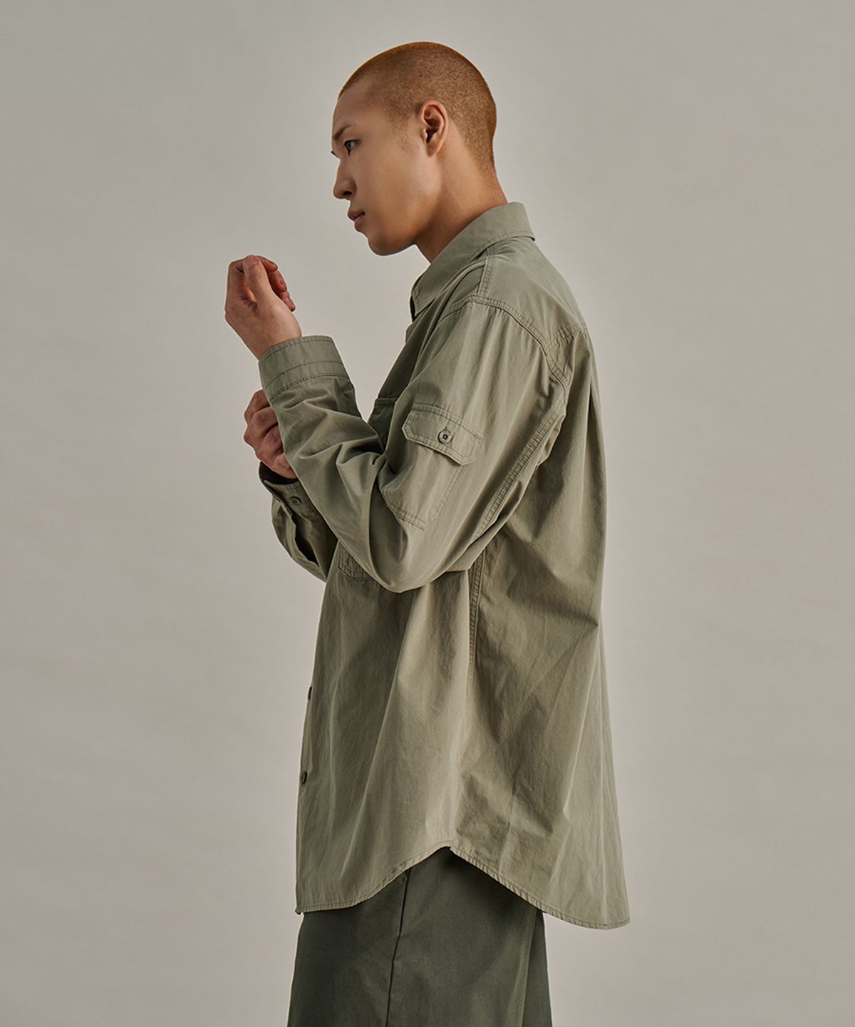 논타입(NONTYPE) COMFY 3PK HEAVY SHIRTS (KHAKI)