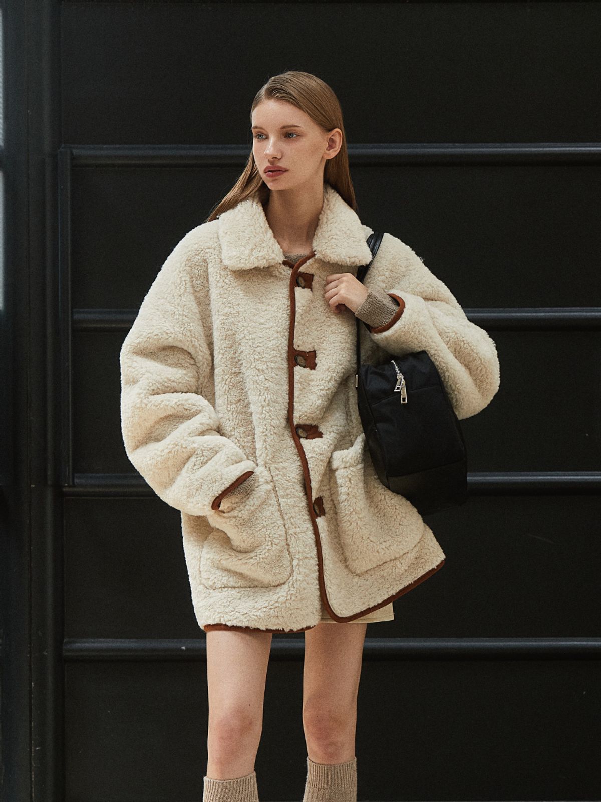 아노에틱(ANOETIC) REVERSIBLE MUSTANG COLLOR COAT_4COLOR
