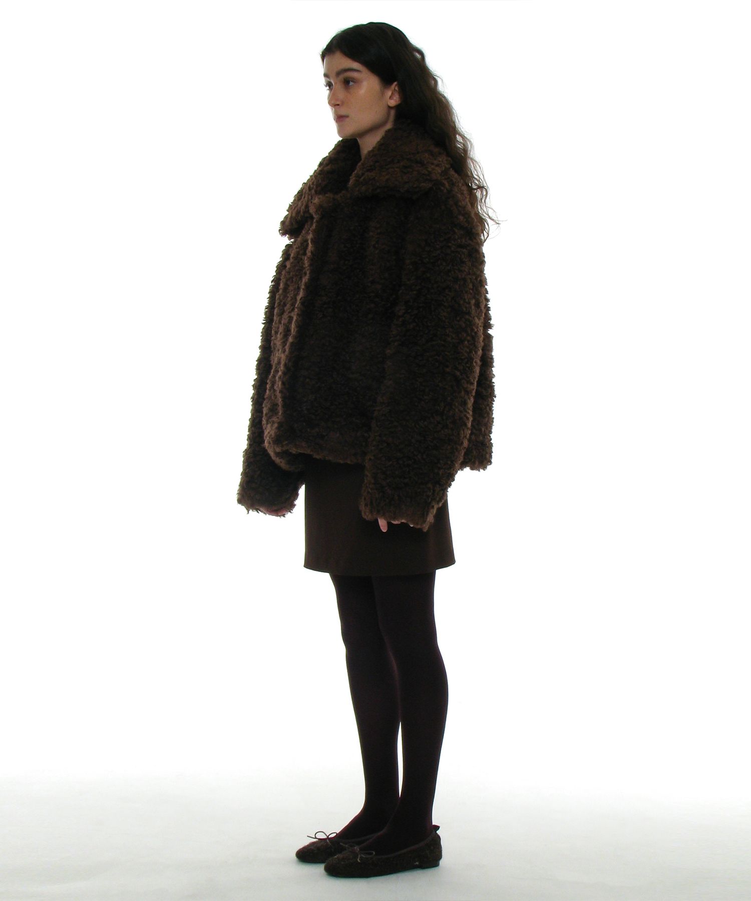 MUSINSA公式 | PARTIMENTO WOMEN ワイドカラー フラッフィファーコート