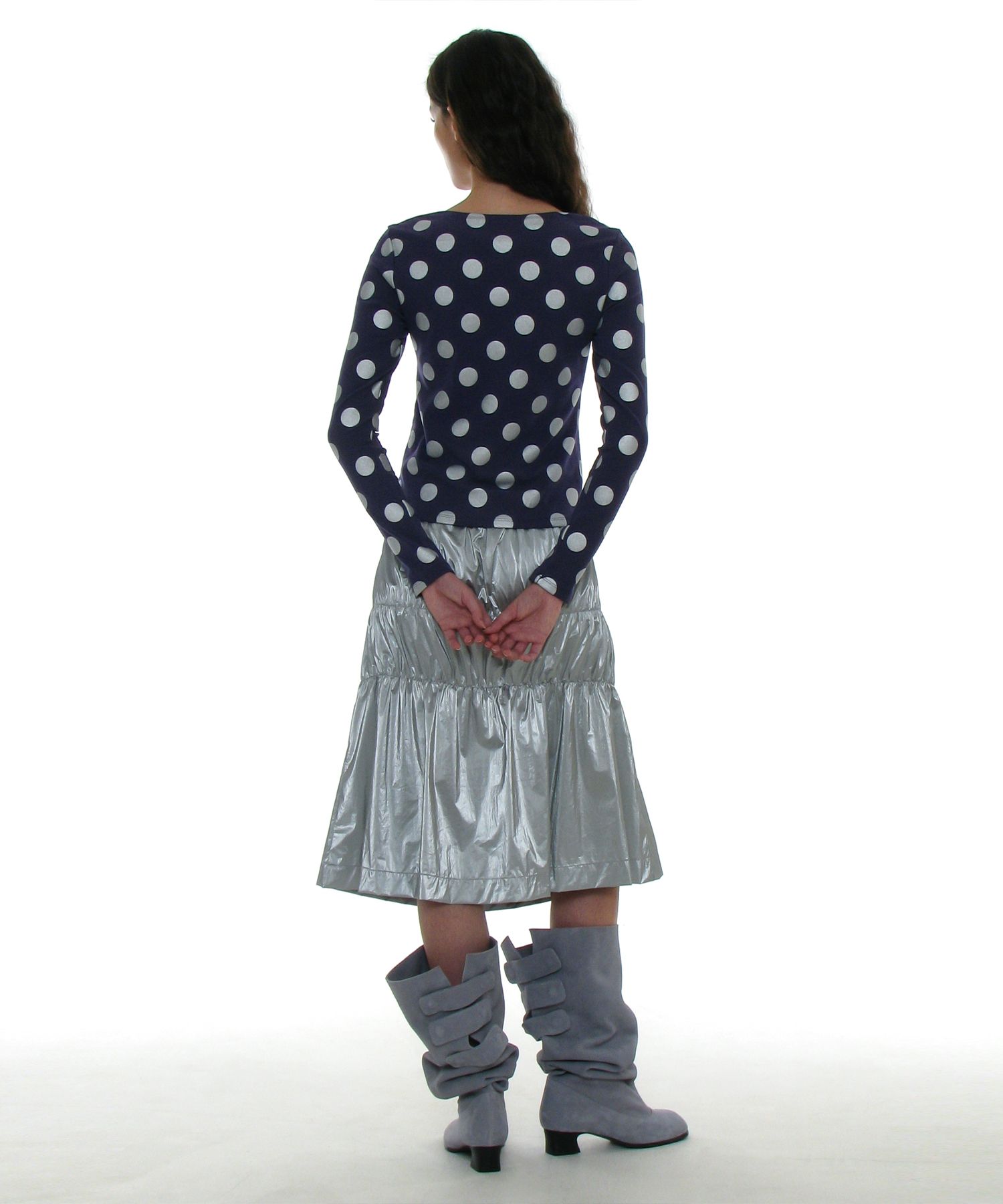 【PARTIMENTO】24FW SMOCKING WRAP MIDI SKIRT MUSINSA | PARTIMENTO WOMEN Smoking Wrap Midi Skirt_Silver