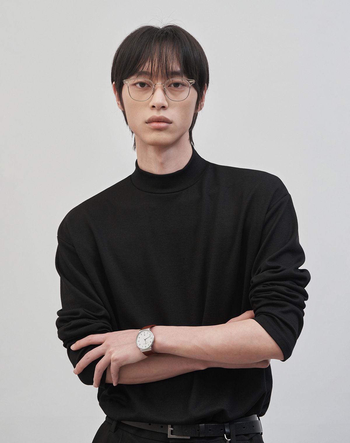 워크온바디오프(WORK ON BODY OFF) [2 PACK] 레스티드 세미 오버핏 모크넥 니트 (4color)