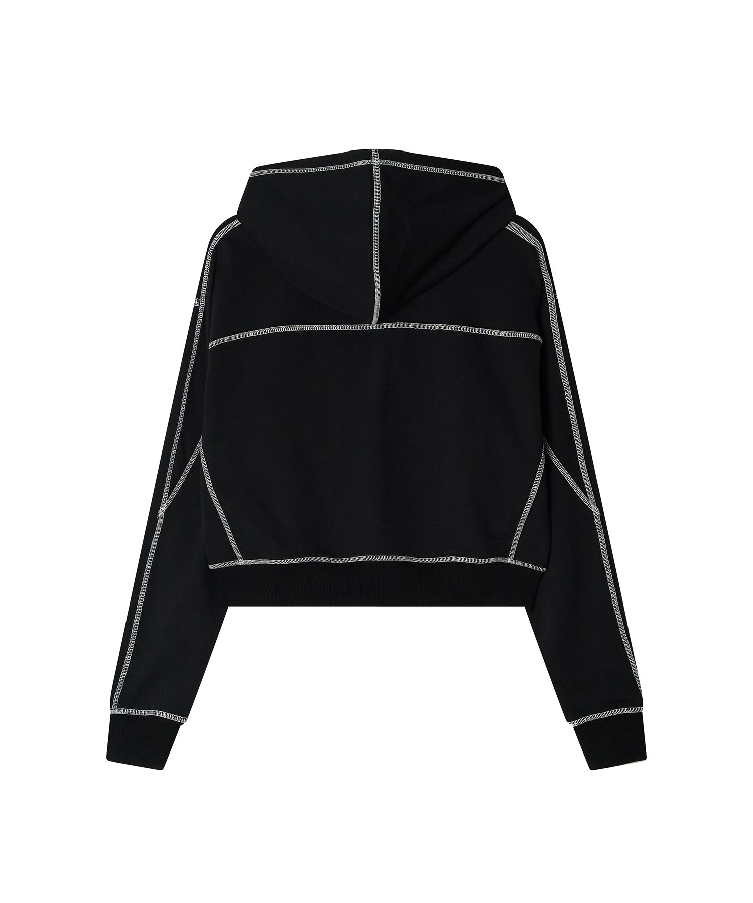 MUSINSA | TOOMUCHTAX CROPPED ZIP-UP HOODIE (BLACK)