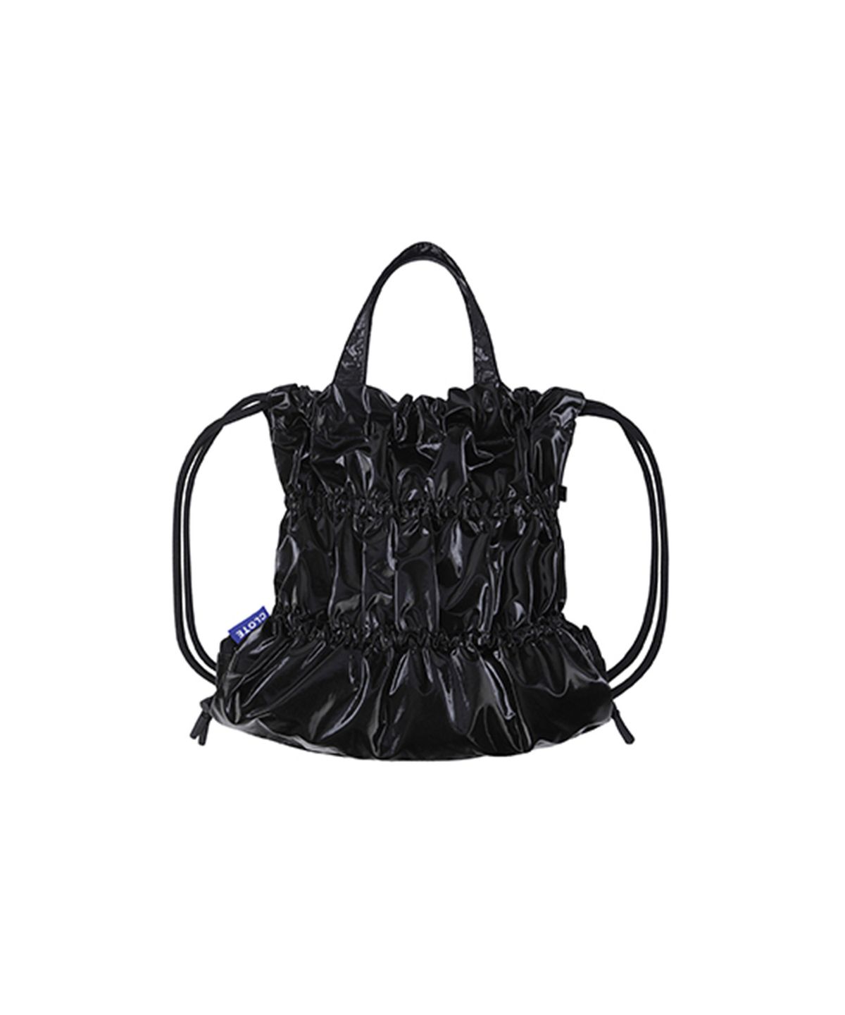 클로트(CLOTE) CREASE 2WAY BACKPACK MINI - GLOSSY BLACK