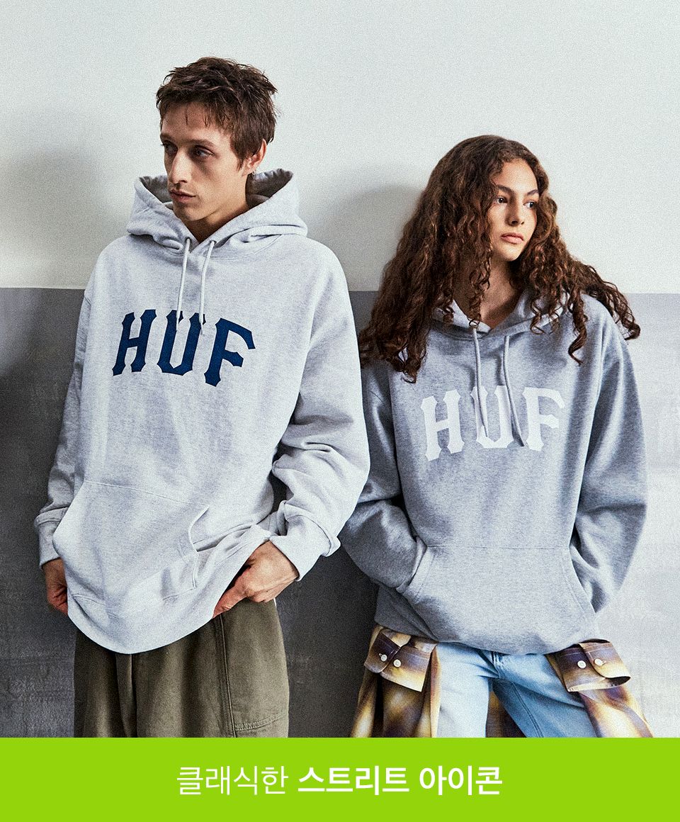 MUSINSA | HUF ARCH LOGO HOODIE [BURGUNDY]